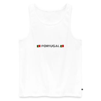 PORTUGAL - Débardeur bio Premium Homme - blanc - Devant - Michal (187cm)