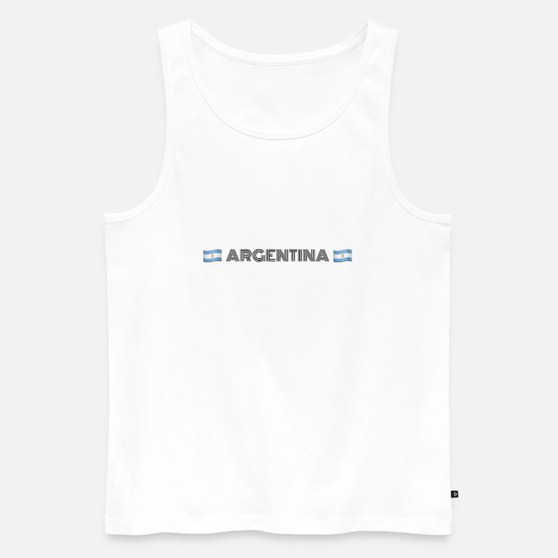 ARGENTINIEN - Männer Premium Bio Tank Top - Weiß