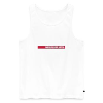 Je préfère ne pas - Débardeur bio Premium Homme - blanc - Devant - Michal (187cm)