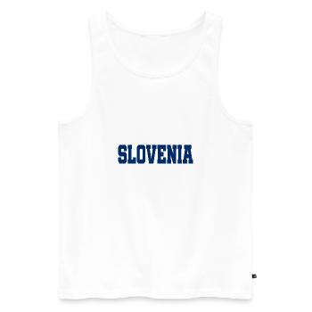 J’aime Slovénie Slowenien Slovenija Herz Heart - Débardeur bio Premium Homme - blanc - Devant - Michal (187cm)