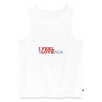 I Feel Love Slovenia - Slowenien - Männer Premium Bio Tank Top - Weiß - Vorne - Michal (187cm)