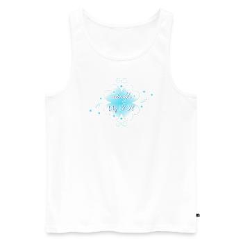 Baby Boy - Men's Premium Organic Tank Top - white - Front - AI Model Male 178 light (178cm)