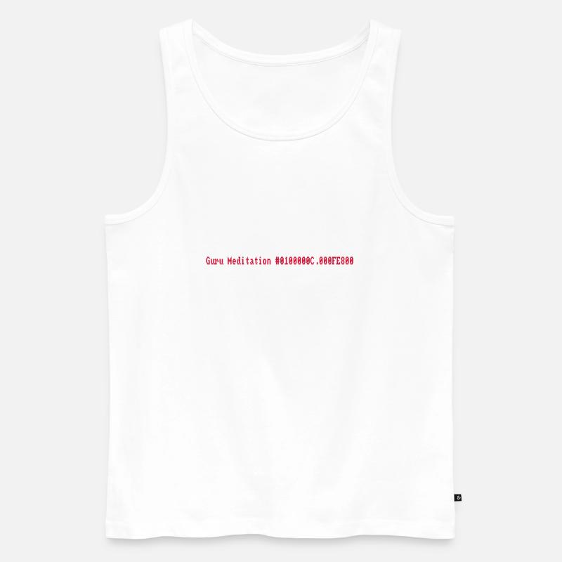 Guru Meditation - Männer Premium Bio Tank Top - Weiß