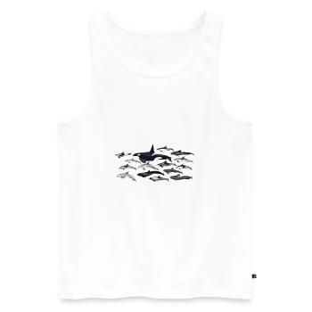Delphine - Delphine - Dauphins - Delphinidae - Männer Premium Bio Tank Top - Weiß - Vorne - AI Model Male 178 light (178cm)