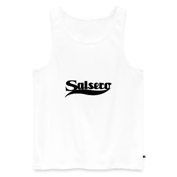Salsero - Salsa Dance Shirt - Débardeur bio Premium Homme - blanc - Devant - AI Model Male 178 light (178cm)