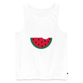 fruit pastèque pastèque - Débardeur bio Premium Homme - blanc - Devant - AI Model Male 178 light (178cm)