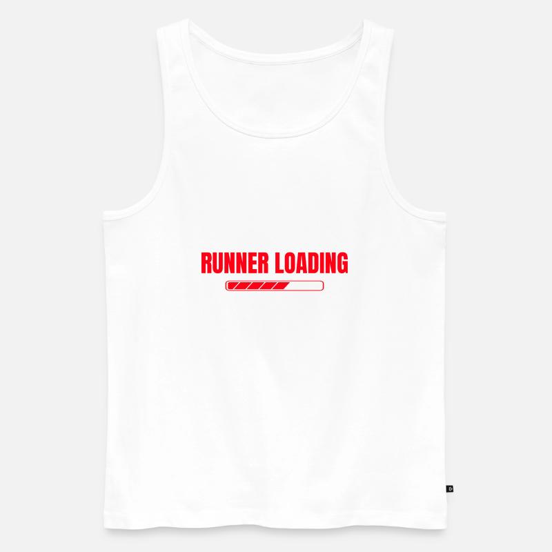 Running Loading Marathon Runner Gift - Männer Premium Bio Tank Top - Weiß
