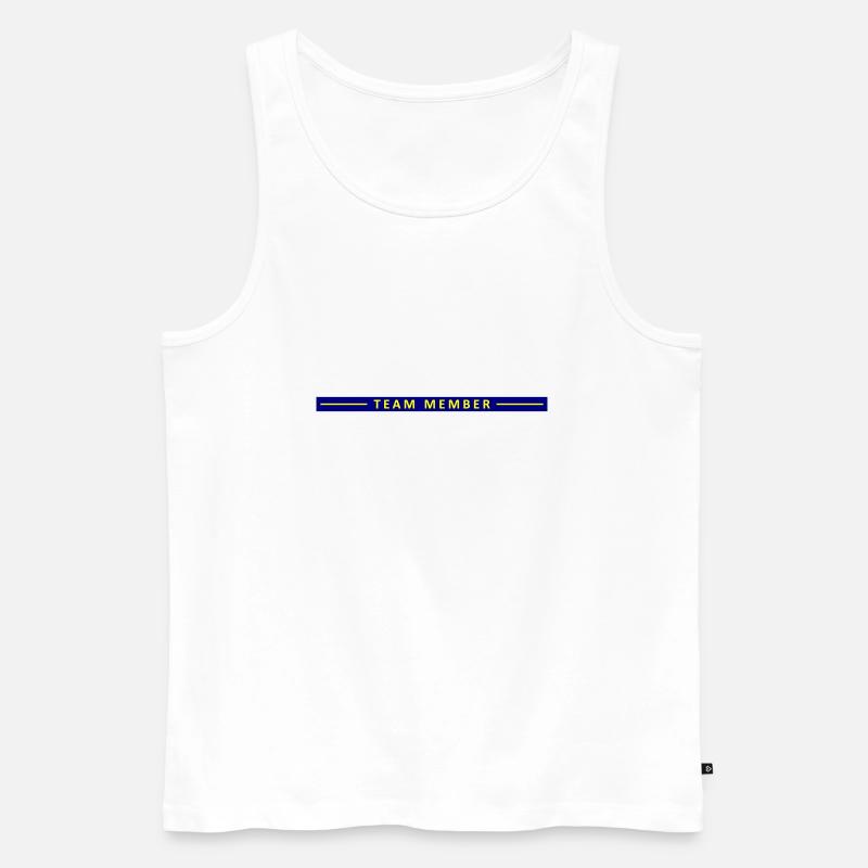 Team Mitglied Linie - Männer Premium Bio Tank Top - Weiß