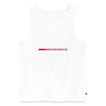 belle journée pour apprendre - Débardeur bio Premium Homme - blanc - Devant - AI Model Male 178 light (178cm)