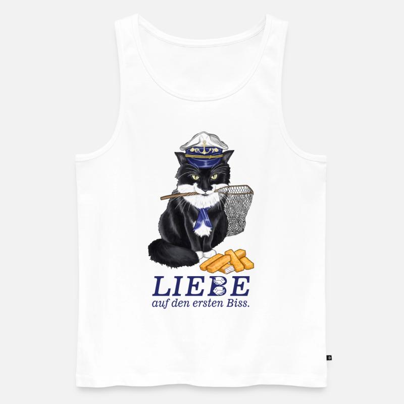 Kapitän Roxy - Version 3 - Männer Premium Bio Tank Top - Weiß