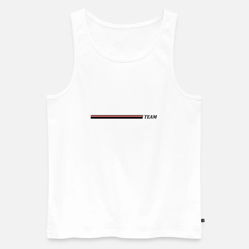Team Strich - Männer Premium Bio Tank Top - Weiß