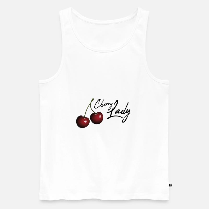Cherry Lady / Geschenk Idee - Männer Premium Bio Tank Top - Weiß
