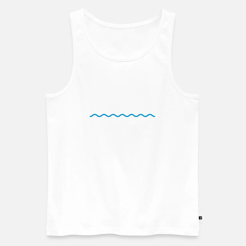 Water - Männer Premium Bio Tank Top - Weiß