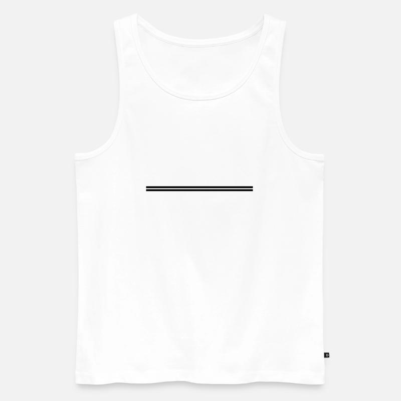 double_stroke_f1 - Männer Premium Bio Tank Top - Weiß