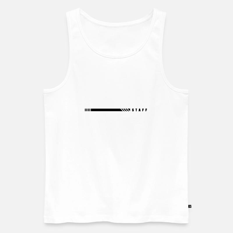STAFF - Männer Premium Bio Tank Top - Weiß