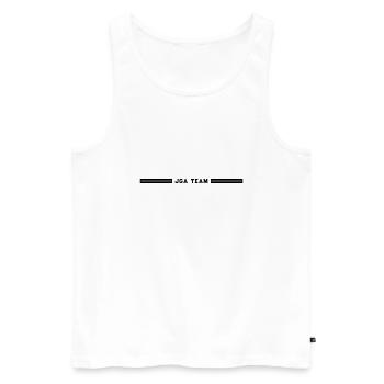 JGA Team Junggesellenabschied - Männer Premium Bio Tank Top - Weiß - Vorne - AI Model Male 178 light (178cm)