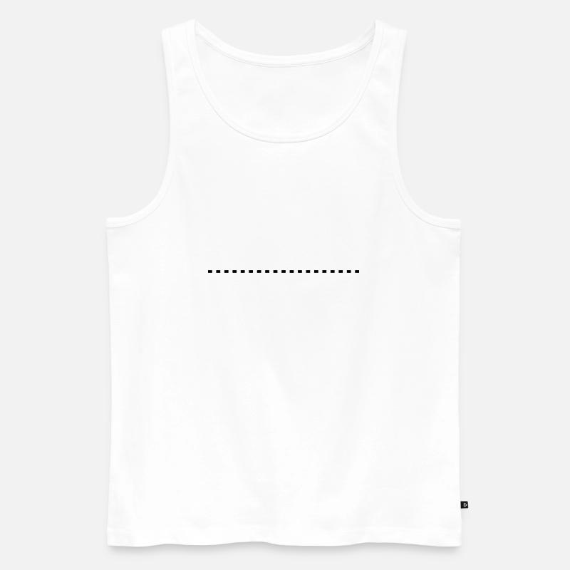 dashed_line_1c - Männer Premium Bio Tank Top - Weiß
