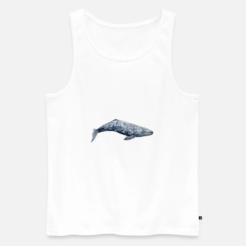 Grauwal - Grauwal - Baleine grise - Männer Premium Bio Tank Top - Weiß