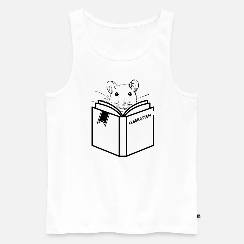 Leseratten - Männer Premium Bio Tank Top - Weiß