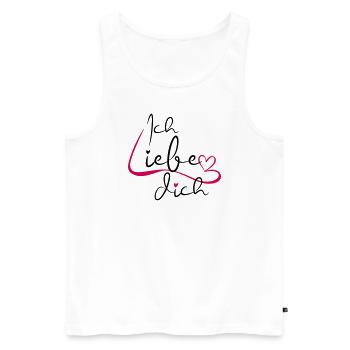 I Love You Scripture - Men's Premium Organic Tank Top - white - Front - AI Model Male 178 light (178cm)
