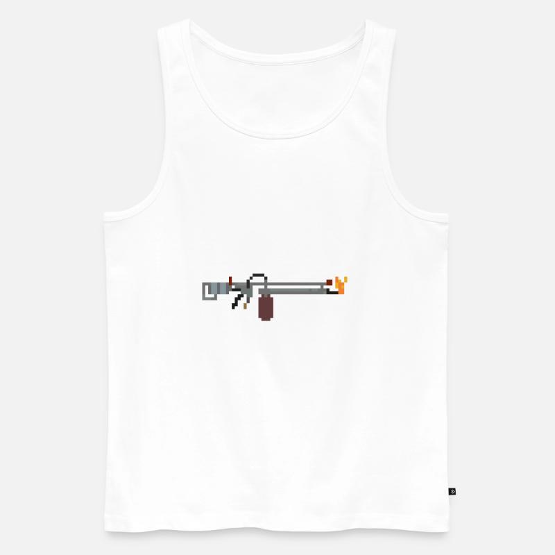 Flammenwerfer - Männer Premium Bio Tank Top - Weiß
