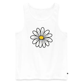 Gänseblümchen - Männer Premium Bio Tank Top - Weiß - Vorne - Michal (187cm)