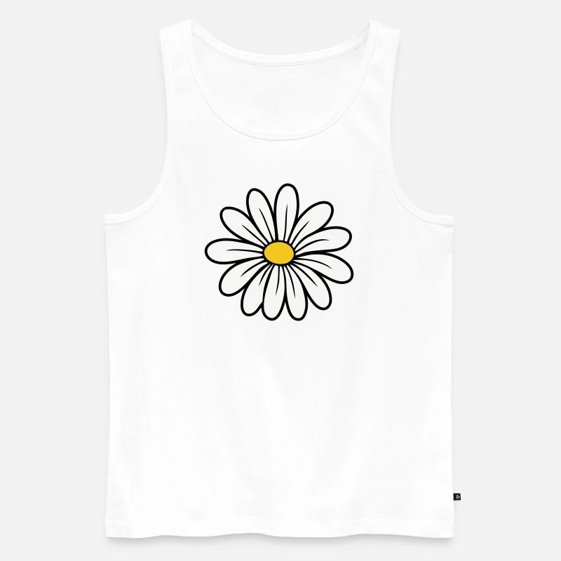 Gänseblümchen - Männer Premium Bio Tank Top - Weiß