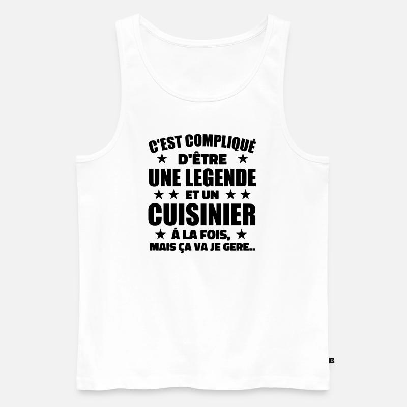 Legend & Cook Cook Geschenkidee - Männer Premium Bio Tank Top - Weiß