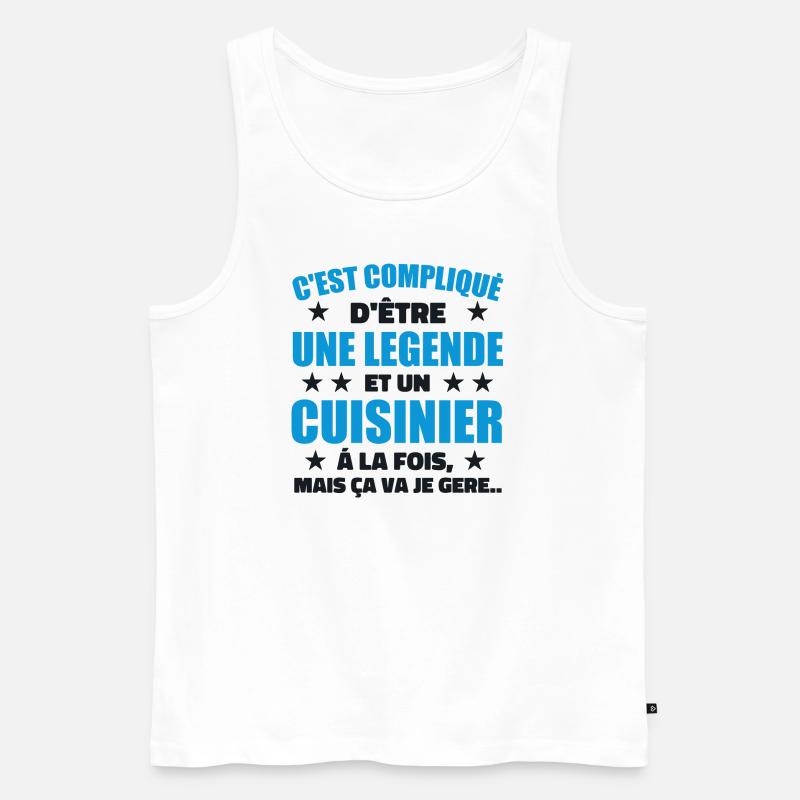 Legend & Cook Cook Geschenkidee - Männer Premium Bio Tank Top - Weiß
