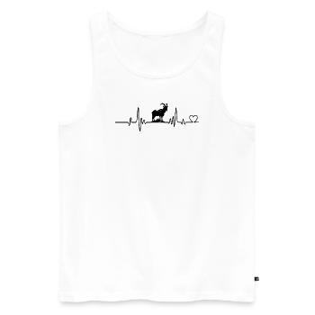 Herzschlag der Ziege - Männer Premium Bio Tank Top - Weiß - Vorne - Michal (187cm)