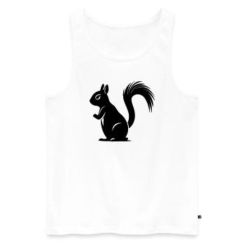 squirrel - Men's Premium Organic Tank Top - white - Front - Michal (187cm)