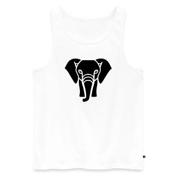 elephant - Men's Premium Organic Tank Top - white - Front - AI Model Male 178 light (178cm)