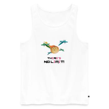 There`s NO Limit - Men's Premium Organic Tank Top - white - Front - AI Model Male 178 light (178cm)