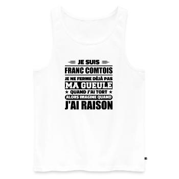 Franc comtois Ich halte meinen Mund nicht zu frank comté - Männer Premium Bio Tank Top - Weiß - Vorne - AI Model Male 178 light (178cm)