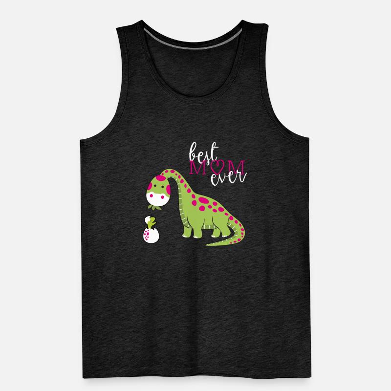Dino Mutter Muttertag T-Shirt Mutter Tag Tee Männer Premium Bio Tank Top