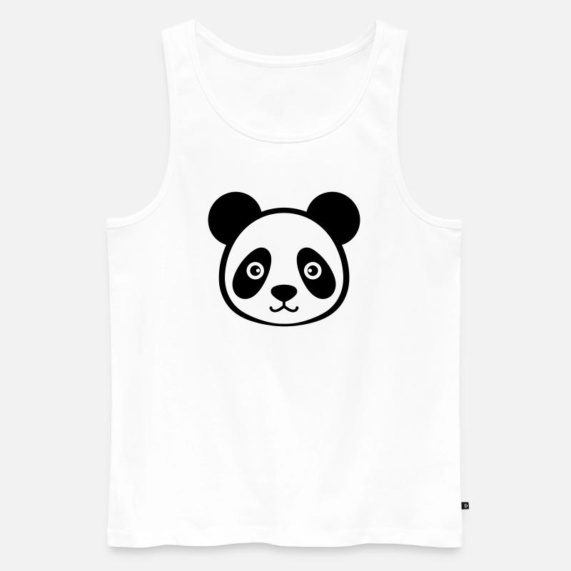 Panda - Männer Premium Bio Tank Top - Weiß