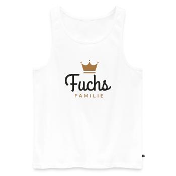 Fuchs-Familie - Männer Premium Bio Tank Top - Weiß - Vorne - Michal (187cm)