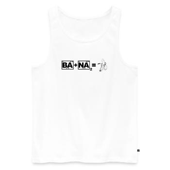 Banana (Ba + Na2) - Chemistry, Periodic Table - Men's Premium Organic Tank Top - white - Front - AI Model Male 178 light (178cm)