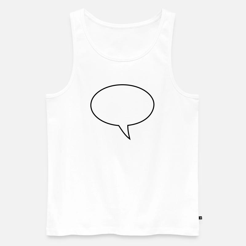 Sprechblase Design Rechts - Männer Premium Bio Tank Top - Weiß