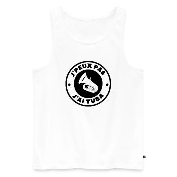 Ich kann nicht schnorcheln - Männer Premium Bio Tank Top - Weiß - Vorne - Michal (187cm)