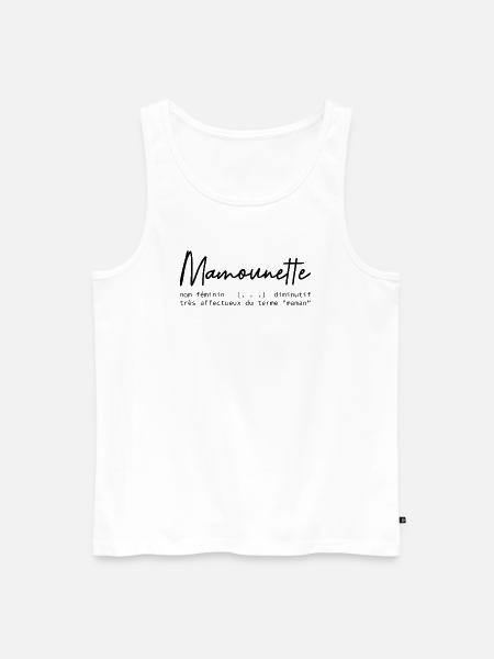 Définition mamounette - Débardeur bio Premium Homme - blanc