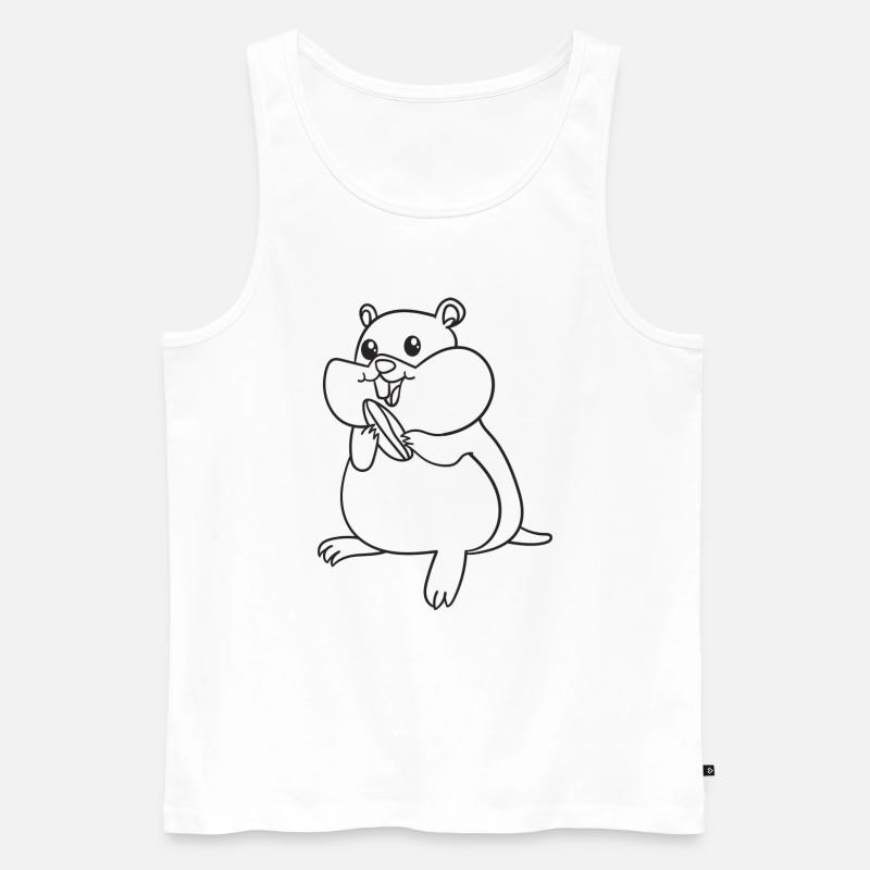 Hamster, Nagetiere, Geschenk, Geschenkidee - Männer Premium Bio Tank Top - Weiß