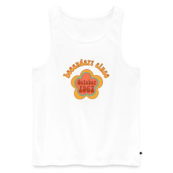 Legendär seit Oktober 1967 Geburtstag Retro - Männer Premium Bio Tank Top - Weiß - Vorne - Michal (187cm)