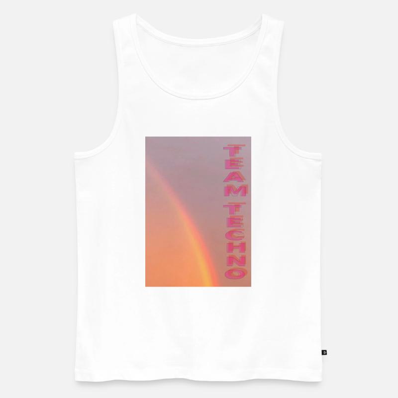 Team Techno - Männer Premium Bio Tank Top - Weiß