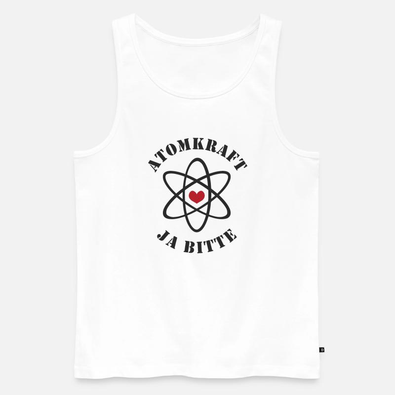 Atomkraft, Ja bitte - Männer Premium Bio Tank Top - Weiß