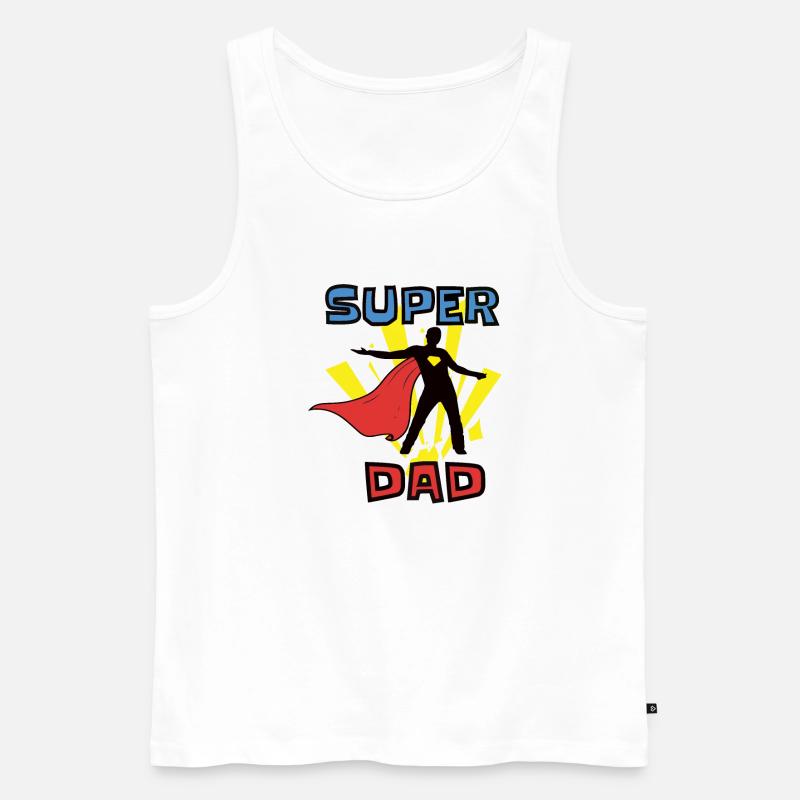 super dad - Männer Premium Bio Tank Top - Weiß