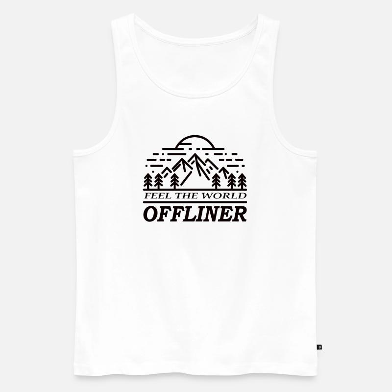 OFF Feel The World - Männer Premium Bio Tank Top - Weiß
