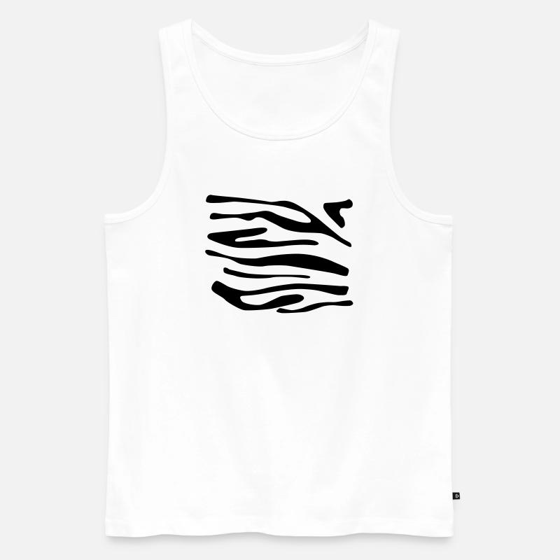 Zebra-Druck ein - Männer Premium Bio Tank Top - Weiß