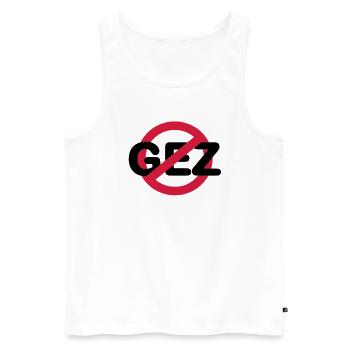Anti GEZ - Männer Premium Bio Tank Top - Weiß - Vorne - AI Model Male 178 light (178cm)