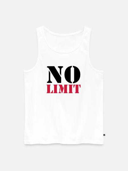 No Limit - Men's Premium Organic Tank Top - white